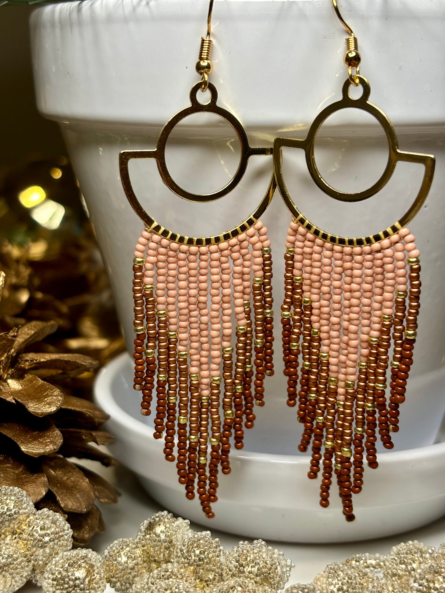 Beaded Fringe Earrings