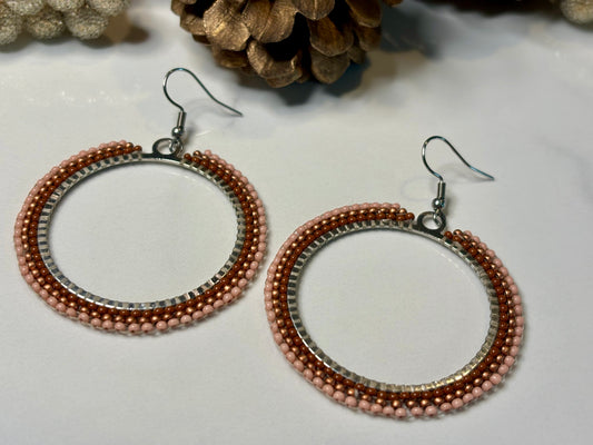 Beaded Hoop Earrings