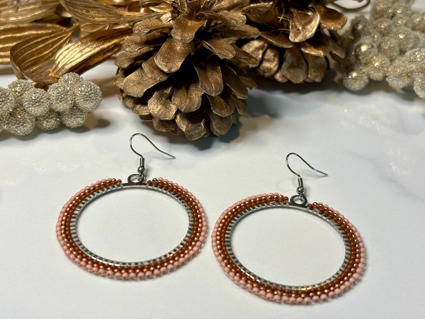 Beaded Hoop Earrings